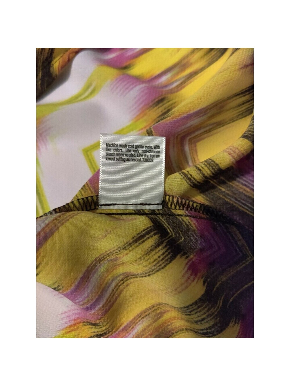 ana A New Approach Petite PM Purple Yellow Chevron Crochet Racerback Tank Top - Picture 12 of 12